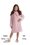 ELY PARKER Hooded Children's Bathrobe 100% Cotton Water Absorbent Baby Animal Pink 3