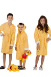 ELY PARKER Hooded Children's Bathrobe 100% Cotton Water Absorbent Lion Yellow 8