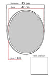 Nysamo 45 Cm White Decorative Round Entryway Hallway Wall Living Room Kitchen Bathroom Office Mirror 4