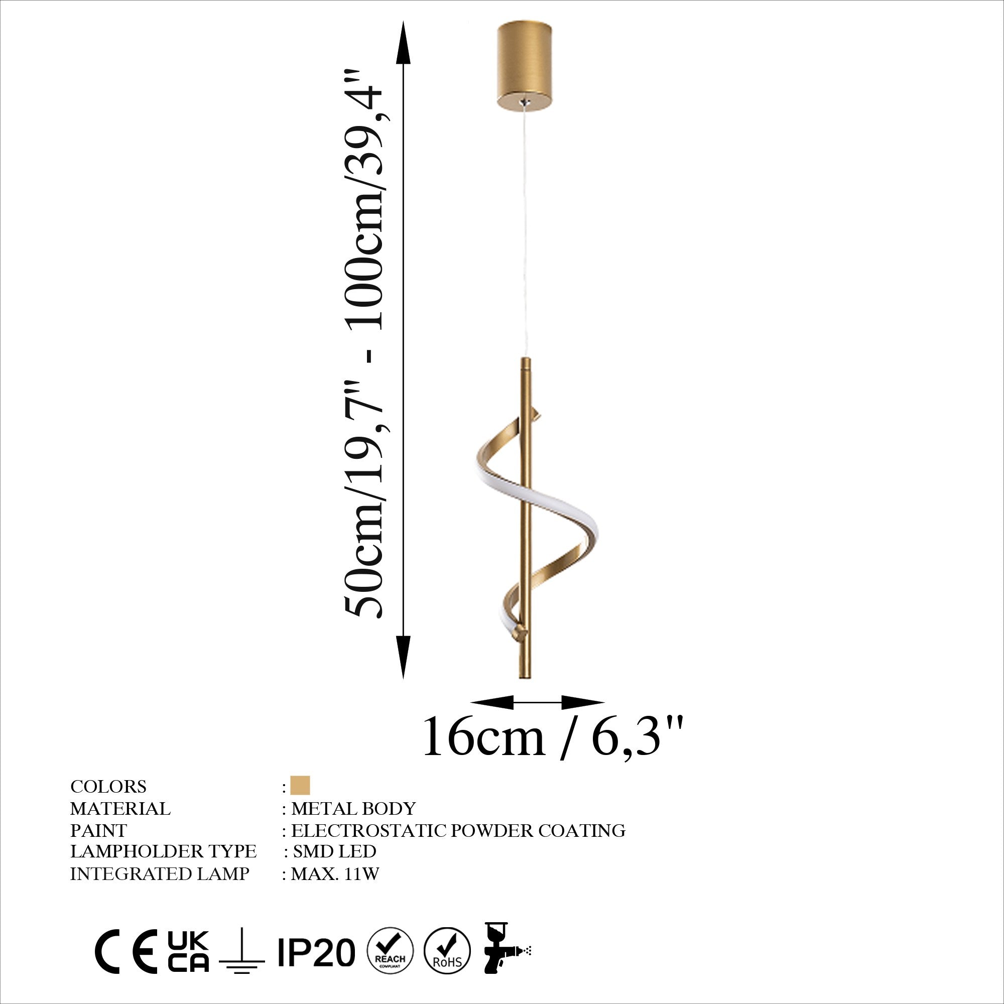 Chandelier Lıkma - 13519 Gold 119FRS1514 6