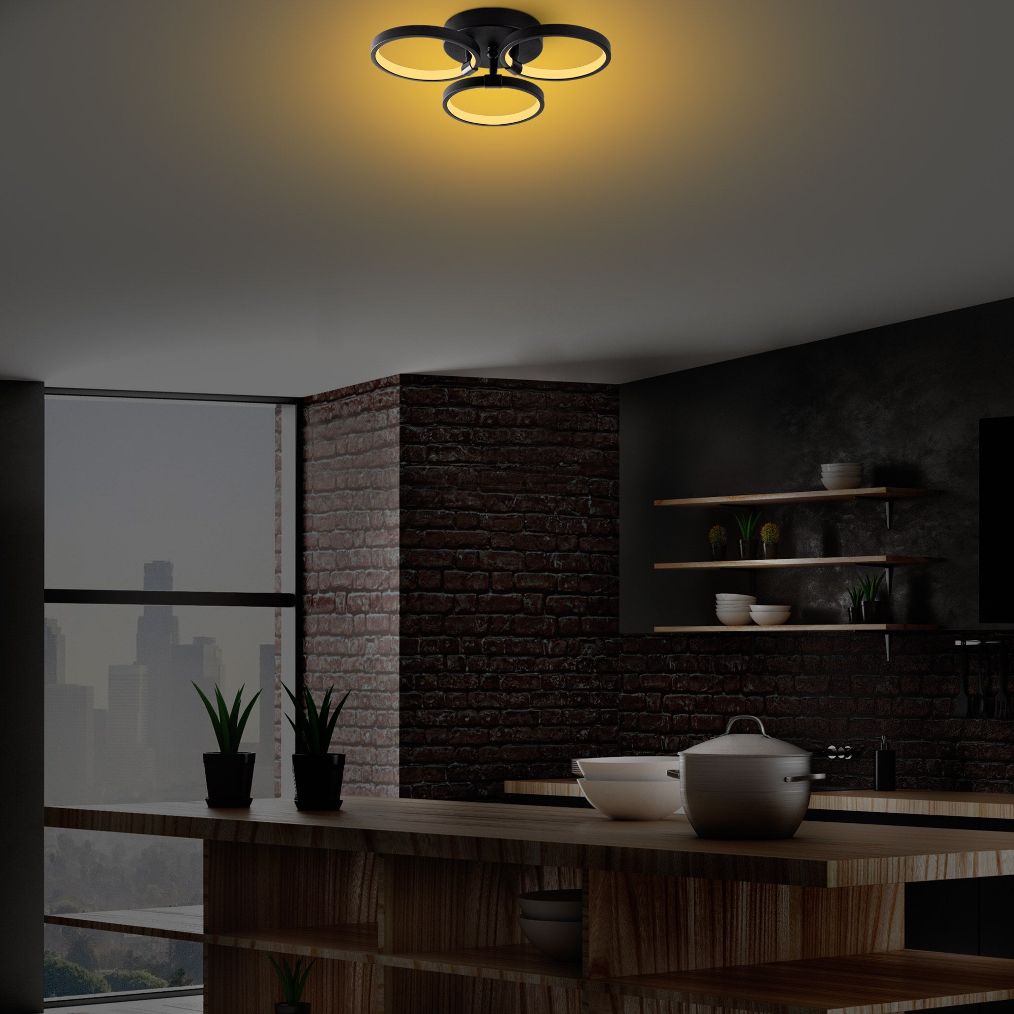 Chandelier Halka-13310 Black 119FRS1537 4