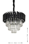 Avizemoda Palmira 40'lık Crystal Luxury Chandelier - (Black-Chrome) 2