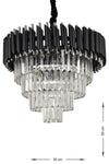 Avizemoda Palmira 50'lik Crystal Luxury Chandelier - (Black-Chrome) 4