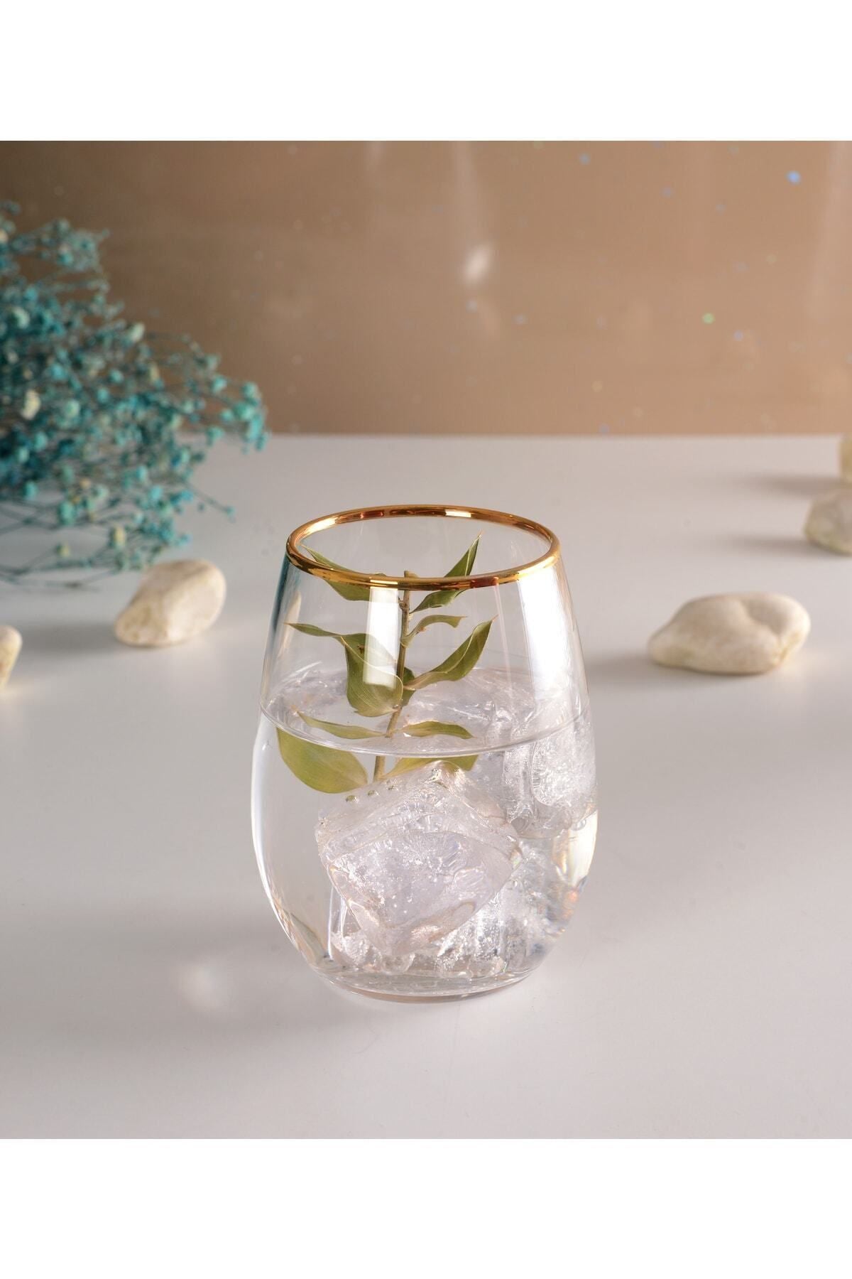 Paşabahçe 420825 Gold-Gilded Water Glasses Set of 6 350 ml 5