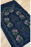 AYHANHOME Bridal Embroidered Black Satin Prayer Rug 1