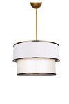 HOMİNG White Pendant Lamp with Gold Details 2