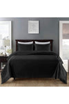 Tinybabyconcept 100% Silk Satin 4-Piece Double Duvet Cover Set 200x220 Cm Fitted Sheet Black Color 2