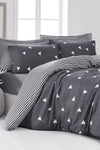 Eponj Home Easy Ironing Duvet Cover Set Double Triangles Grey 1