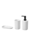 IKEA Storavan 3 Piece Bathroom Soap Dispenser Brush Holder Set 2