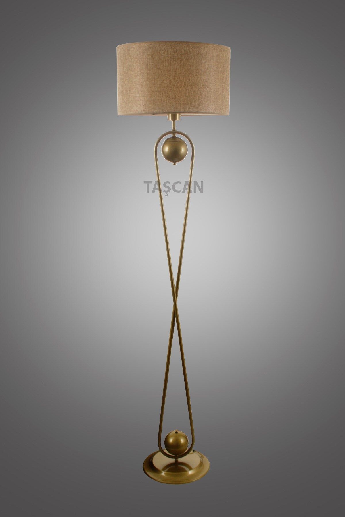 Taşcan Aydınlatma Delhi Single Antique Floor Lamp-Light Brown Shade 2