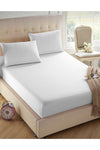 DOĞANTEKS Double Size 100% Cotton Jersey Fitted Sheet White 1