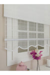 Atölyeperde Atölye Perde Double System White Plaid Patterned Tulle And Roller Blind 2