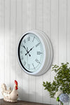 Genel Markalar Gift Metal White Retro Wall Clock 40 Cm 4