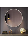 Nisan Decor Decorative White Edged Round Mirror 70x70 Cm 1