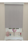 Atölyeperde Atelier Curtain Double System Plain Dark Gray (Smoke) Thick Striped Tulle And Roller Blind 5