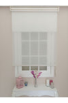 Atölyeperde Atölye Perde Double System Plain Ecru Light Cream Thick Striped Voile And Roller Blind 3