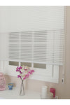 Atölyeperde Atelier Curtain Double System Plain White Thick Striped Tulle And Roller Blind 1