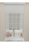 Atölyeperde Atelier Curtain Double System Plain Light Gray Thick Striped Tulle And Roller Blind 3