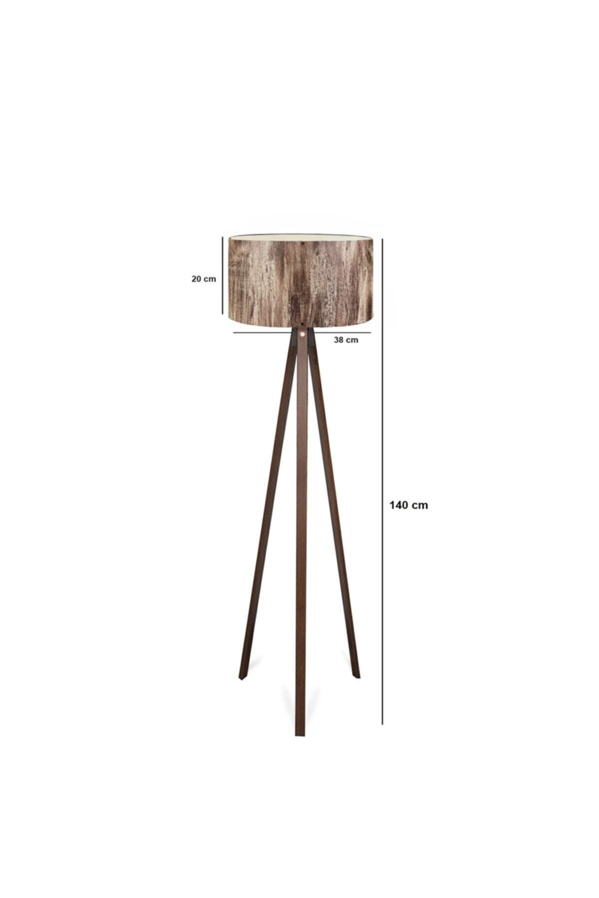 HOMING Wooden Leg Tree Bark Pattern Decorative Floor Lamp Ayd-2965 3