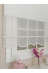 Atölyeperde Atelier Curtain Double System Plain White Striped Square Virtual Tulle and Roller Blind 2