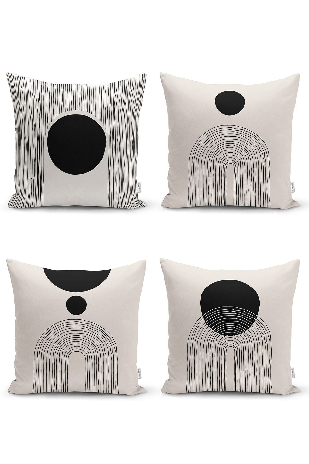 Realhomes 4-Piece Special Design Digital Printed Modern Cushion Cover Set 1