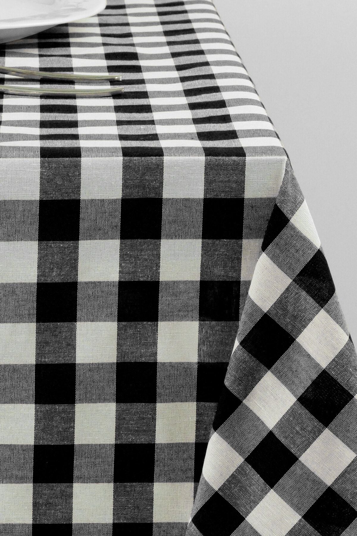 Soft Kare Checkered Pattern Tablecloth, Table Cover Picnic Cloth 3