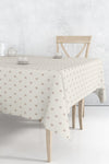 Örtücüm Cream Coffee Polka Dot Wipeable PVC Tablecloth Stain Resistant 2