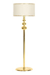 Vinner Vega Gold Plated Triple Globe Metal Floor Lamp - Gold Striped Cream 1