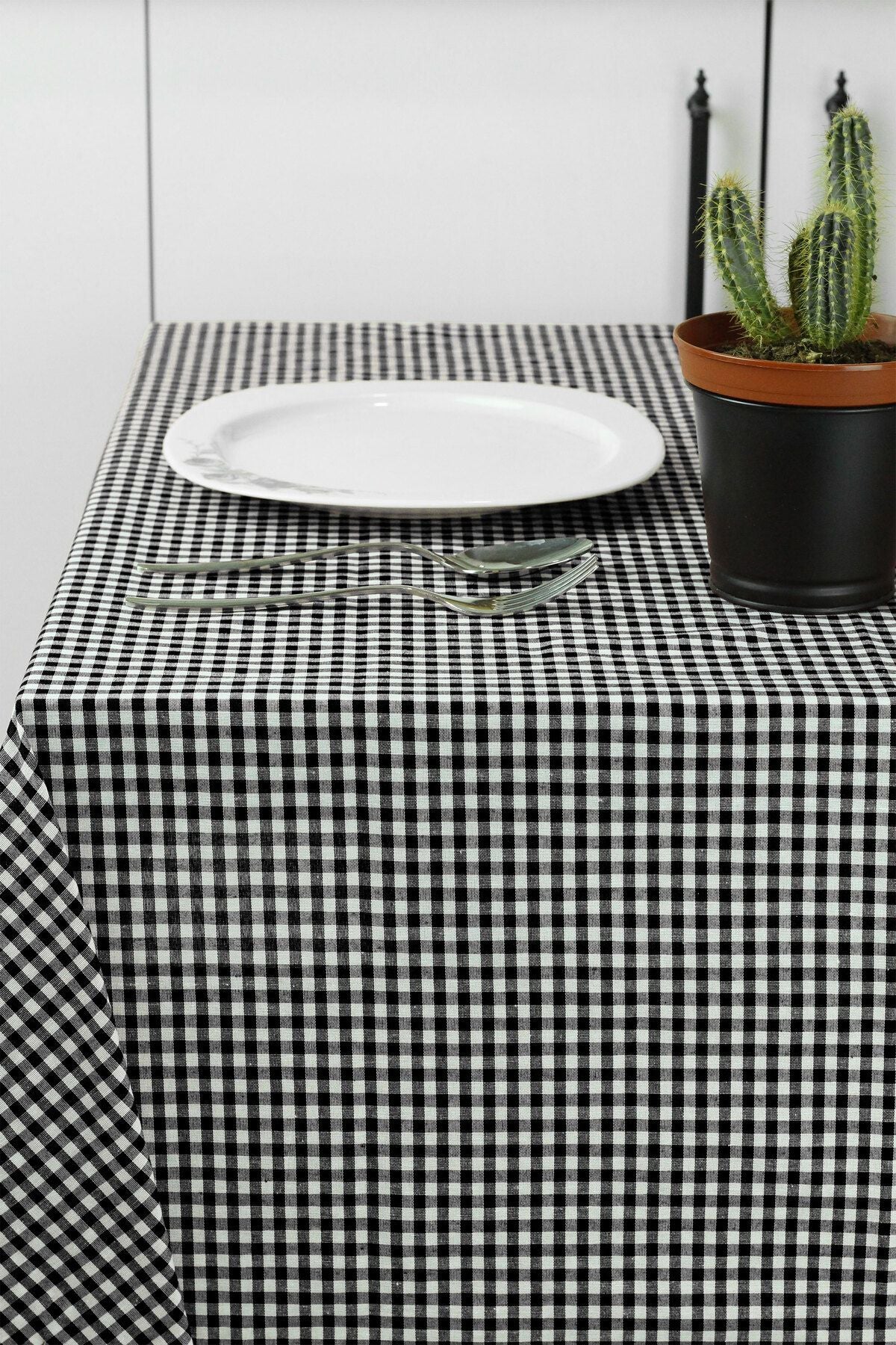 Soft Kare Small Square Pattern Gingham Tablecloth, Table Cover, Picnic Cloth 2