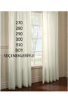 Muustie Premium Quality Satin Sunshade Curtain Custom Size Cream Color 1