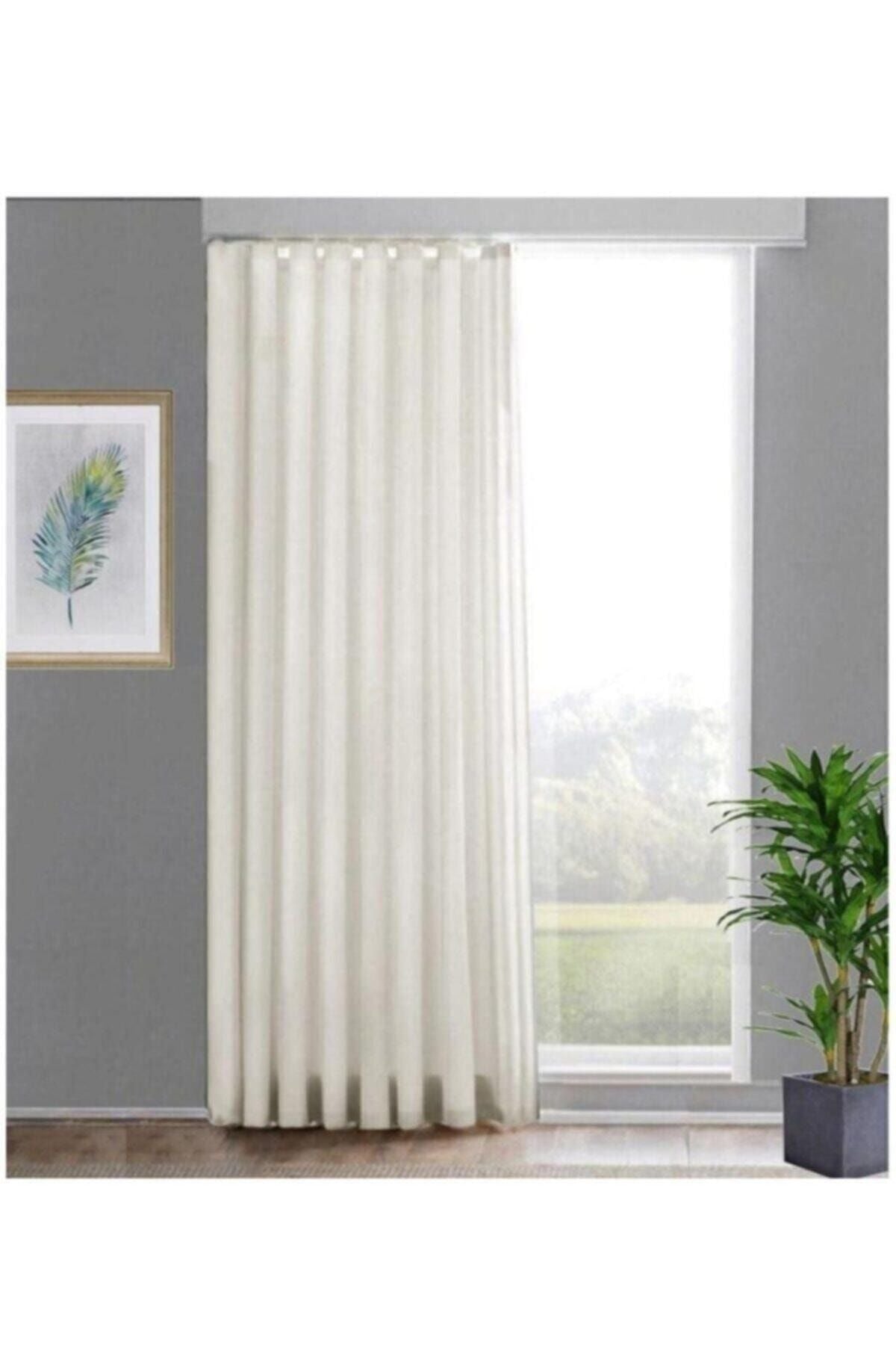 Muustie Premium Quality Satin Sunshade Curtain Custom Size Cream Color 2