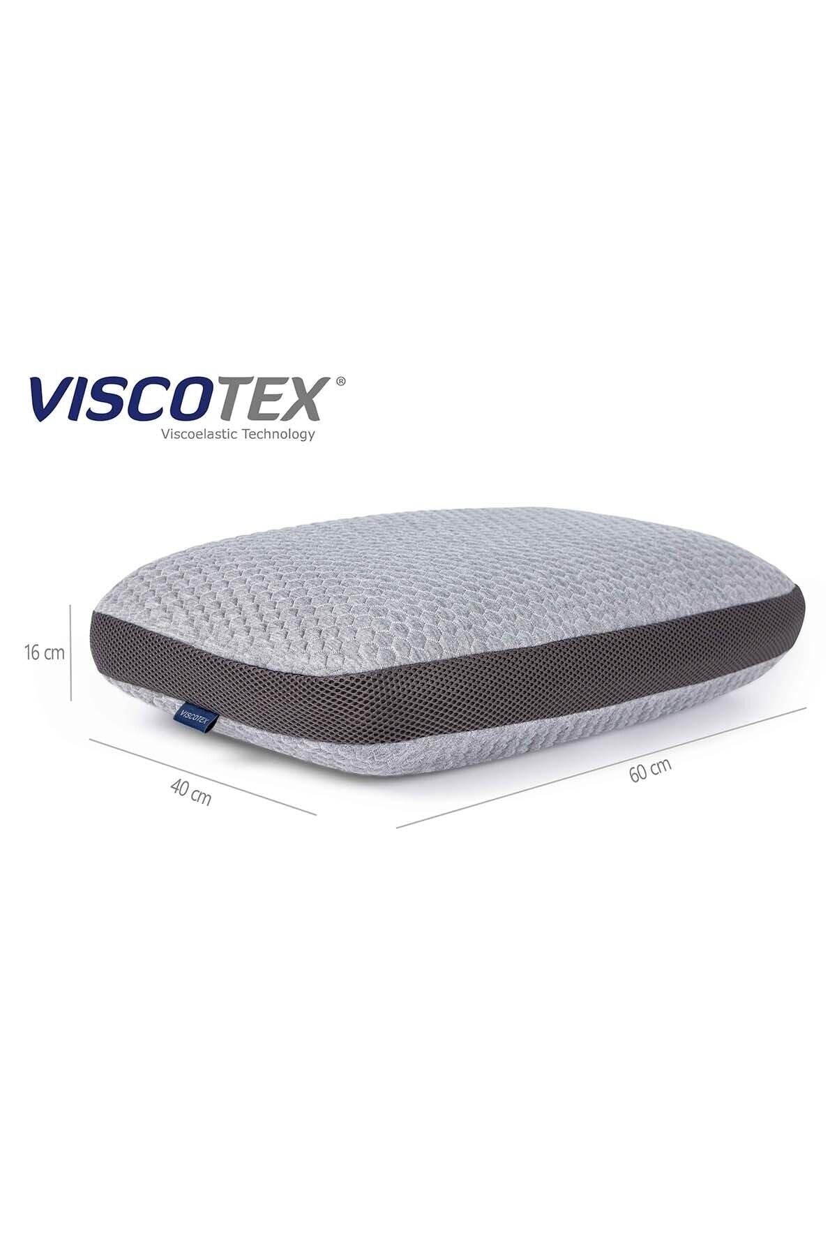 VISCOTEX Natural Fiber Covered Air Channel Visco Orthopedic Pillow 60x40x16 2