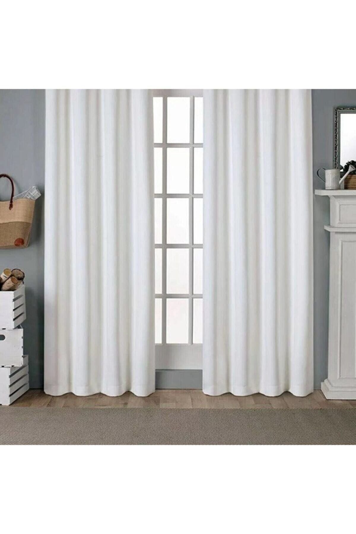 Perhal Perde Ve Halı White Satin Curtain 1