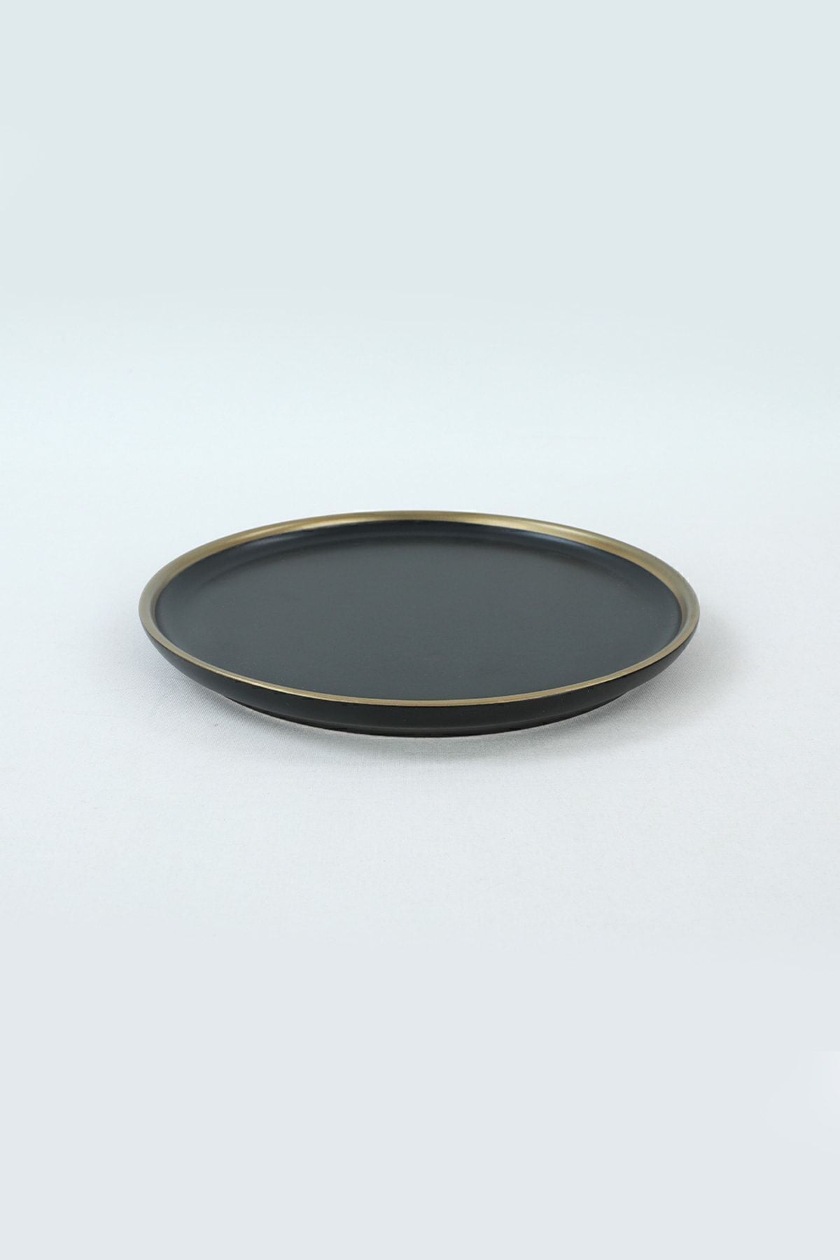 Keramika Matte Black Gold File Nordic Pasta Plate 22 cm Set of 6 4