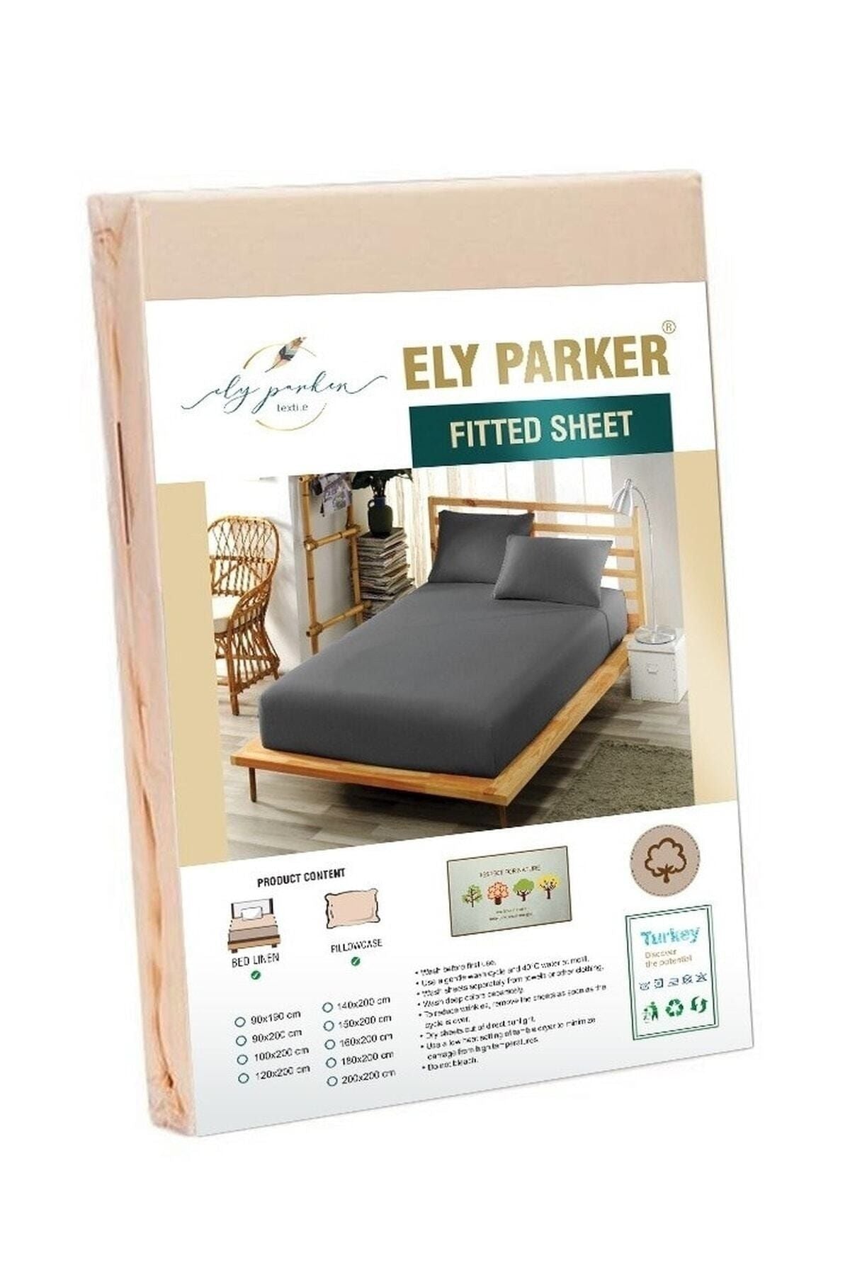 ELY PARKER Elastic Fitted Sheet Set (Duvet Fabric) Cotton-Pillowcase, Double or Single 4