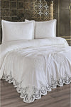 ALARA PIKE Cream Double Bedspread 1