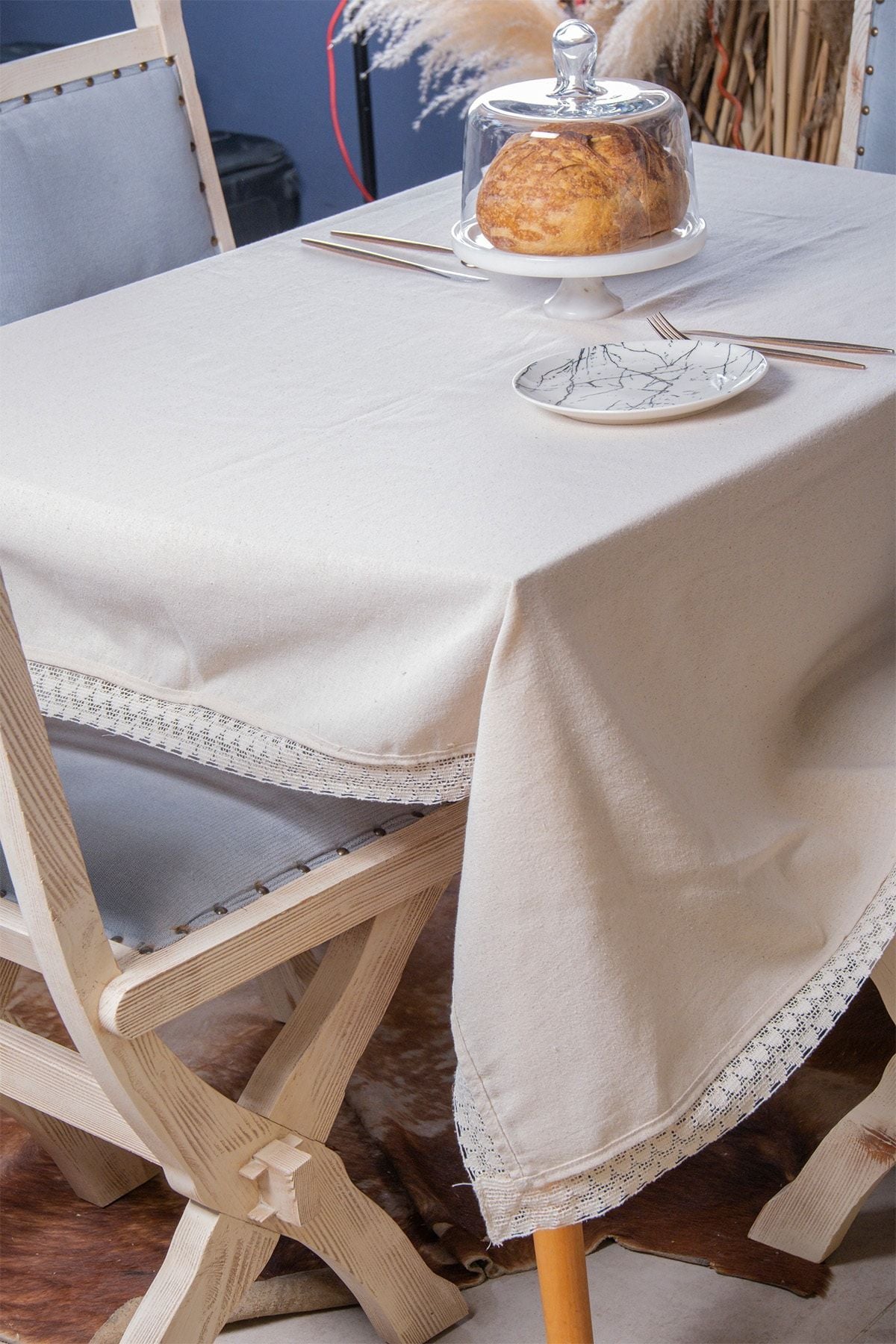 Vivamaison Lace Linen Tablecloth 1