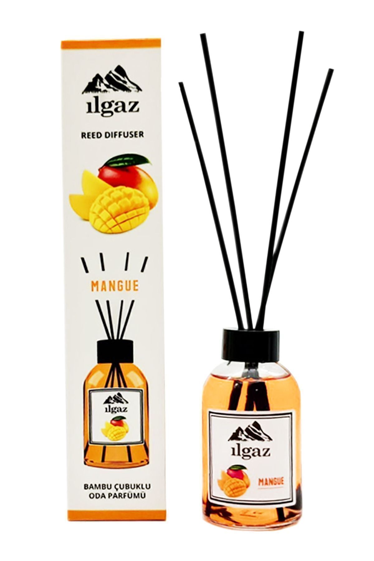 ILGAZ Reed Diffuser 110 Ml Mango Room Scent Tropical Room Perfume With Bamboo Sticks 3