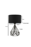 HOMING Vienna Black Fabric Metal Design 2-Piece Lamp Set Ayd-2974 4