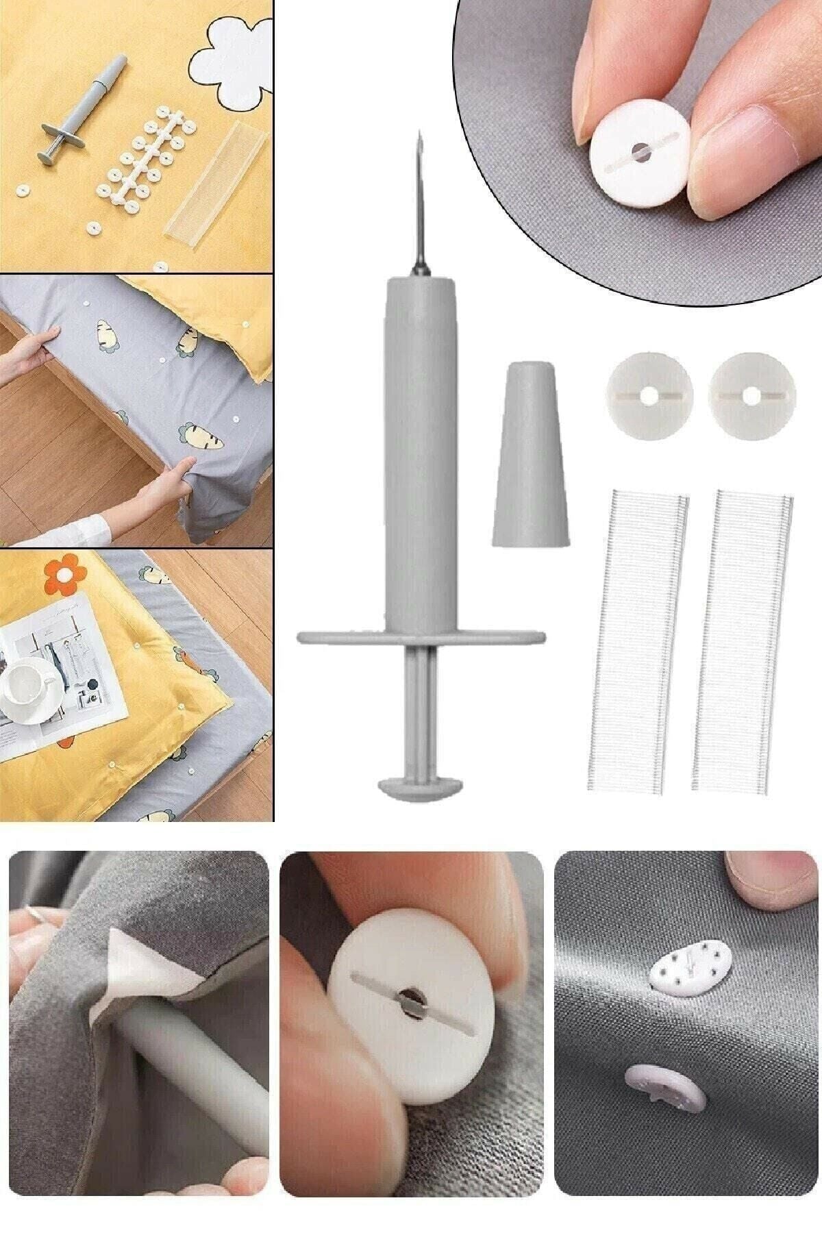 Vi Caro Duvet Cover and Sheet Holder Stabilizer Needle 40 Buttons (PUL) and 400 Thread Set Product 1