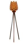 Modamonline 1 Pinecone Floor Lamp Wooden Lampshade Walnut 3000 Brown Wooden Tripod Floor Lamps E27 101-150 2