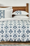 Karaca Home Vivane Blue 100% Cotton Double Duvet Cover Set 2