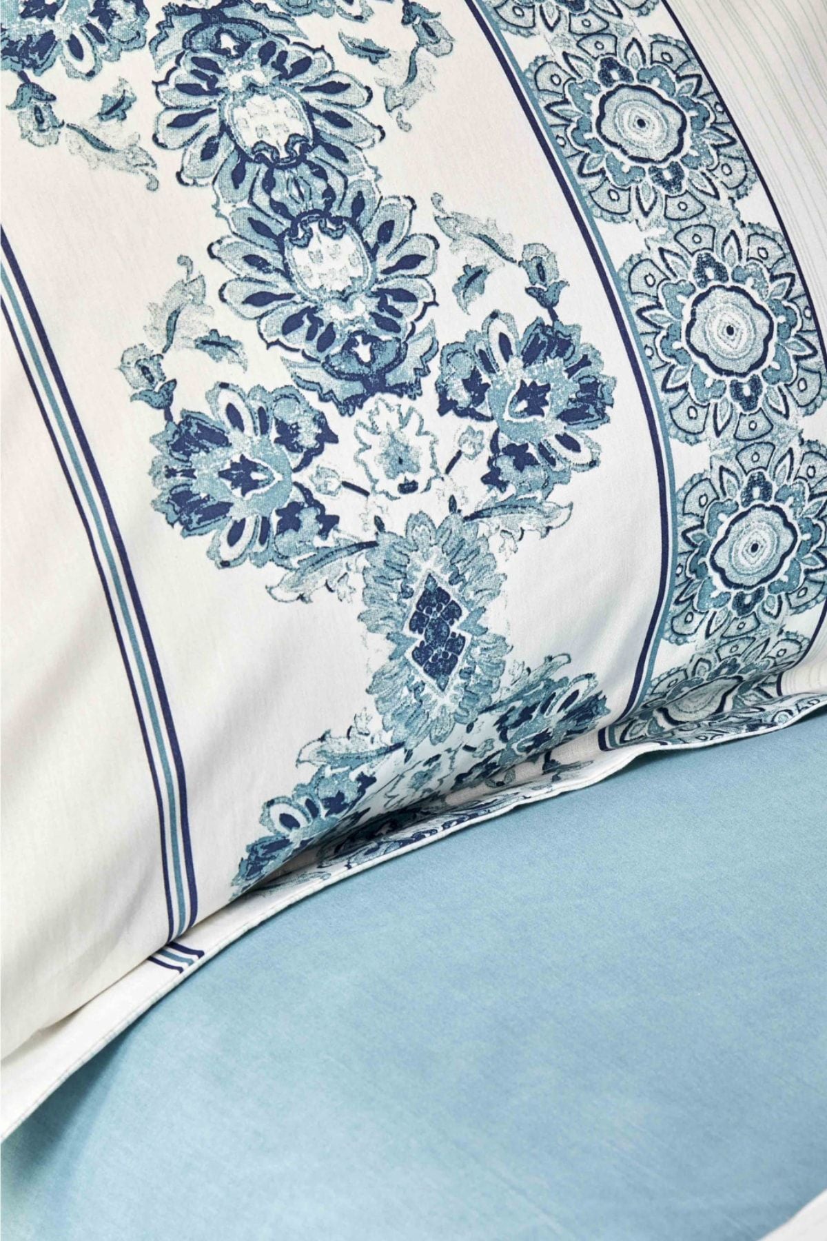 Karaca Home Vivane Blue 100% Cotton Double Duvet Cover Set 4