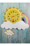 CajuArt Wooden Cloud Pendulum Wall Clock for Kids' Room 2