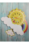 CajuArt Wooden Cloud Pendulum Wall Clock for Kids' Room 3