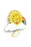 CajuArt Wooden Cloud Pendulum Wall Clock for Kids' Room 4