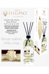 Elegance Vip Perfume Beyaz Sabun Reed Diffuser Bamboo Stick Room Scent (110 ML) Perfect Choice For Bathroom And WC 1