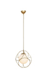 Begüsa Suna Single Antique-White Glass Chandelier 2