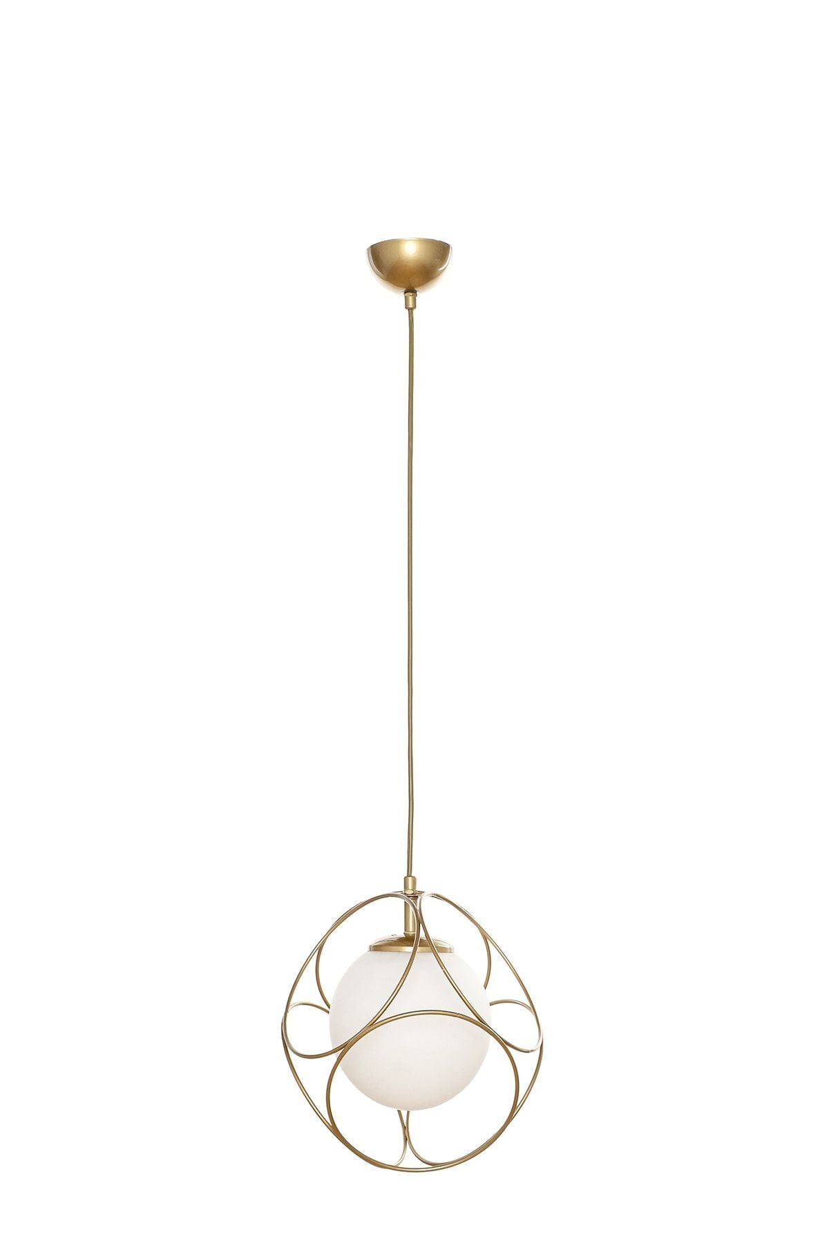 Begüsa Suna Single Antique-White Glass Chandelier 3