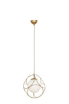 Begüsa Suna Single Antique-White Glass Chandelier 3